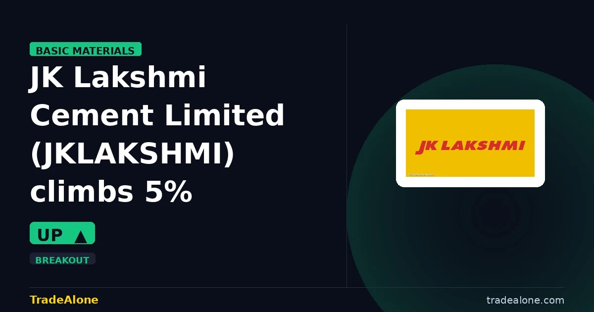 JK Lakshmi Cement Limited JKLAKSHMI climbs 5% intraday