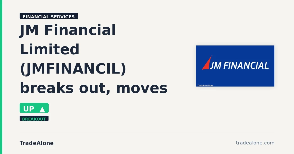 JM Financial Limited JMFINANCIL breaks out