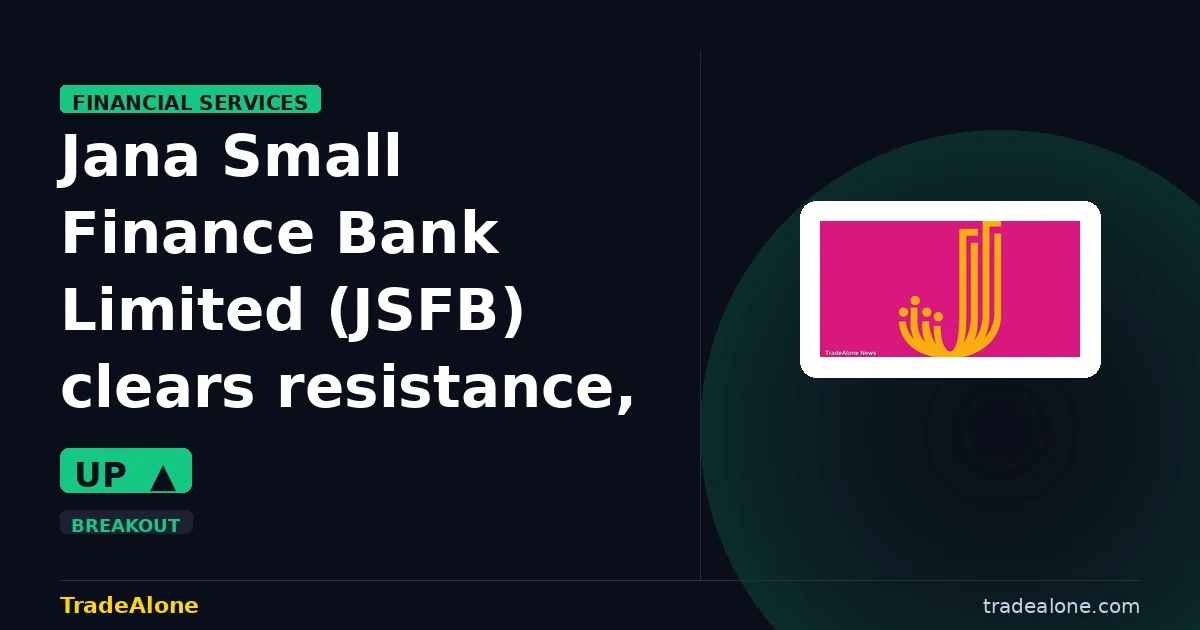 Jana Small Finance Bank Limited JSFB clears resistance