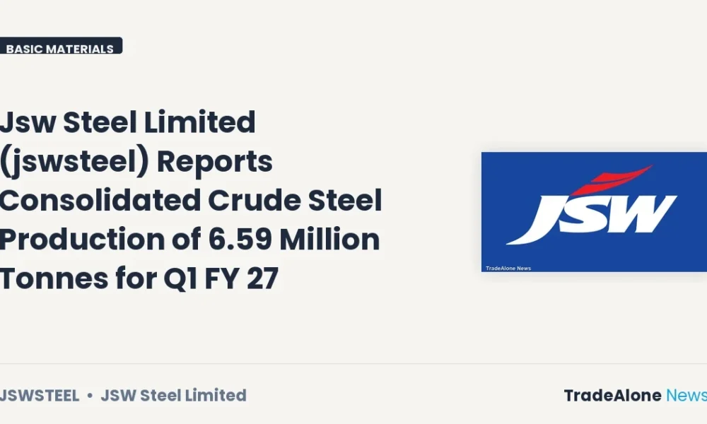 Jsw Steel Limited Jswsteel Q1 FY27 Crude Steel Production