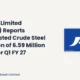 Jsw Steel Limited Jswsteel Q1 FY27 Crude Steel Production