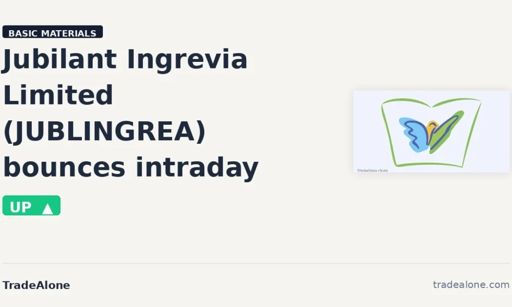 Jubilant Ingrevia Limited JUBLINGREA bounces intraday