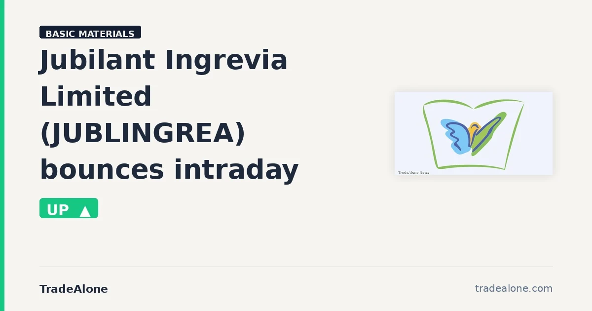Jubilant Ingrevia Limited JUBLINGREA bounces intraday