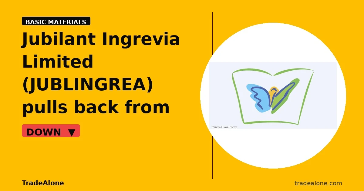 Jubilant Ingrevia Limited JUBLINGREA shows pressure after breakout