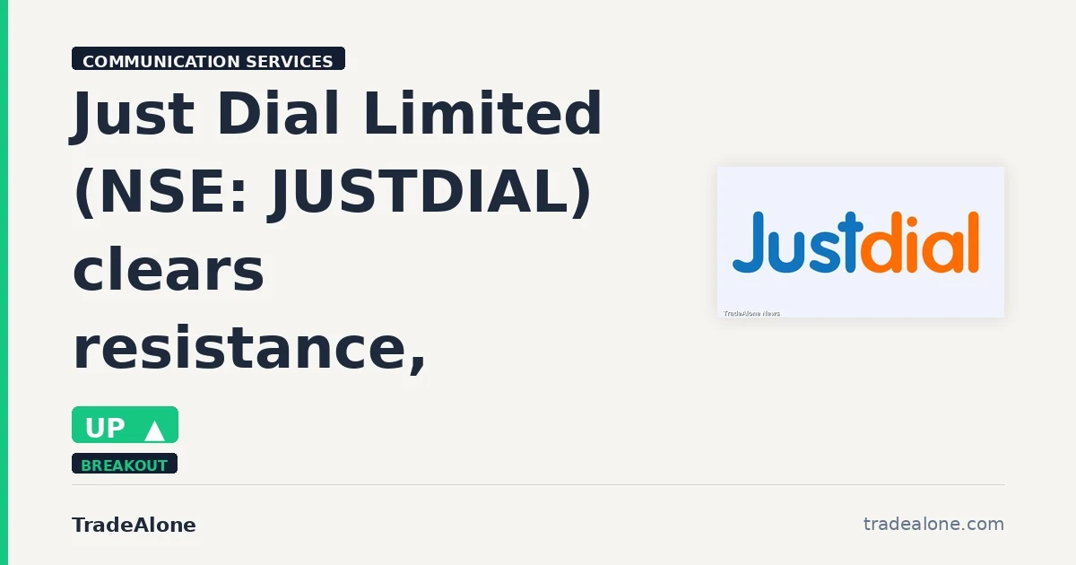 Just Dial Limited NSE: JUSTDIAL clears resistance