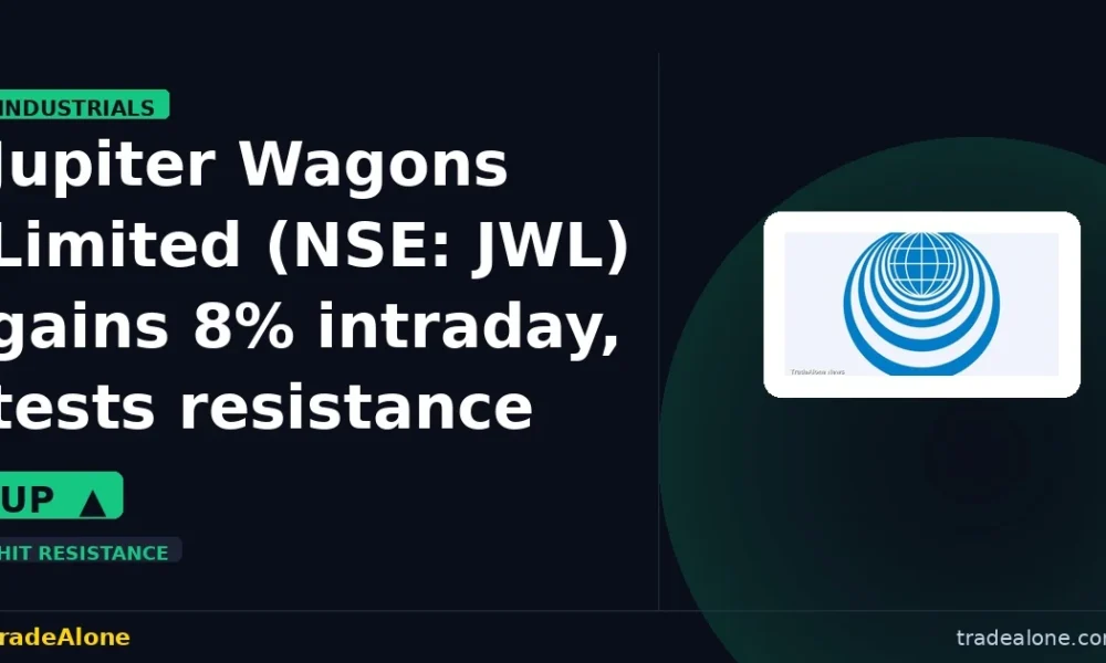 Jupiter Wagons Limited NSE: JWL gains 8% intraday