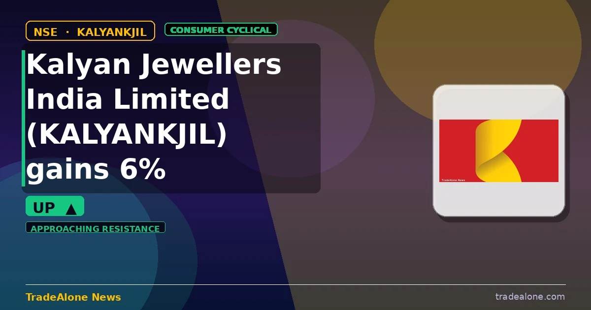 Kalyan Jewellers India Limited KALYANKJIL gains 6% intraday