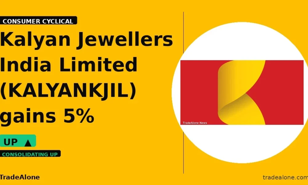 Kalyan Jewellers India Limited KALYANKJIL gains 5% intraday