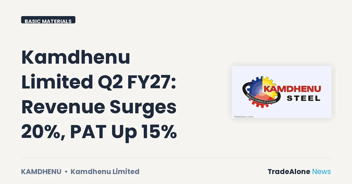 Kamdhenu Limited Kamdhenu Q2 FY27 Results