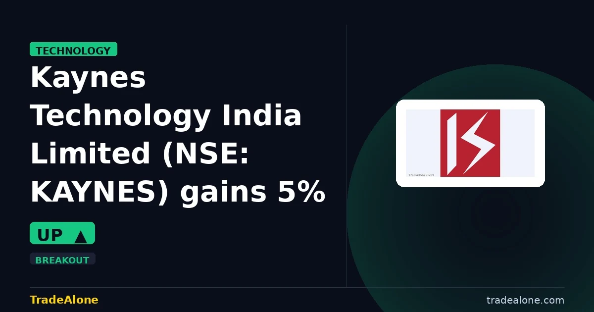 Kaynes Technology India Limited KAYNES gains 5% intraday