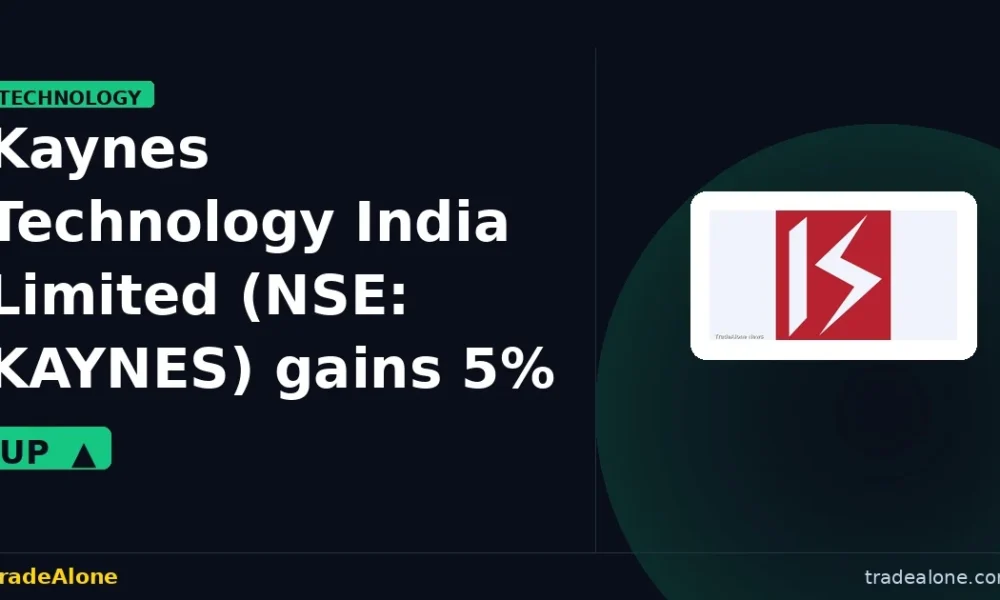 Kaynes Technology India Limited KAYNES gains 5% intraday