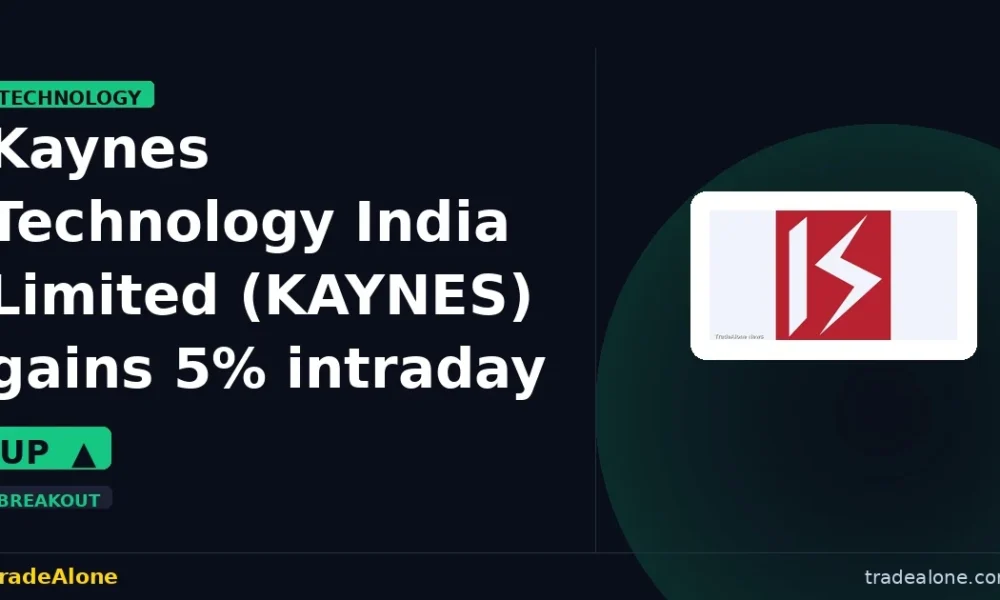 Kaynes Technology India Limited KAYNES gains 5% intraday