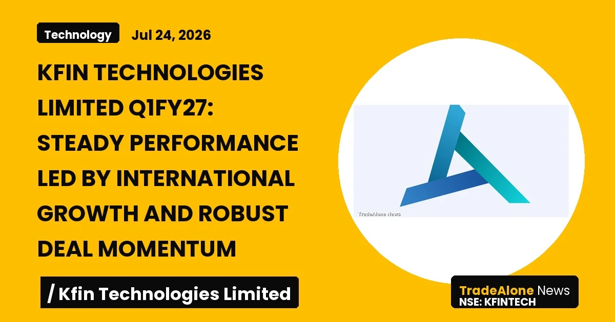 Kfin Technologies Limited Q1fy27 Results