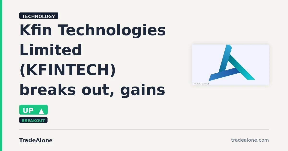 Kfin Technologies Limited KFINTECH breaks out