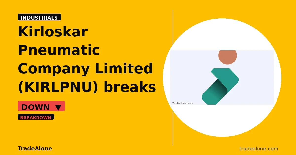 Kirloskar Pneumatic Company Limited KIRLPNU breaks below support