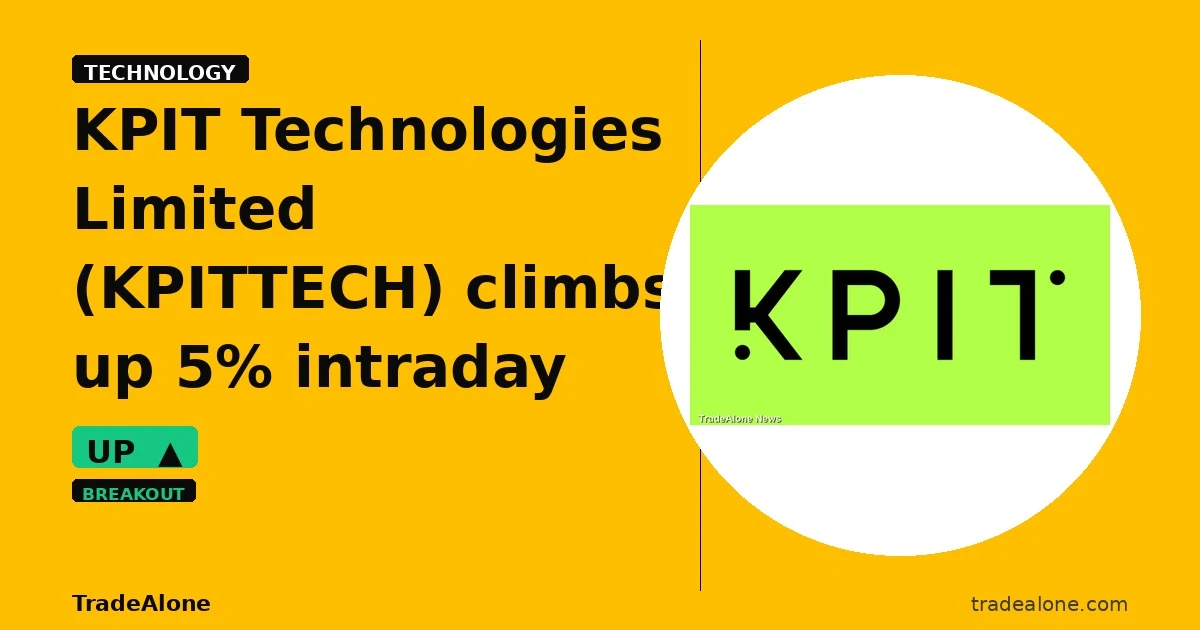 KPIT Technologies Limited KPITTECH climbs up 5% intraday