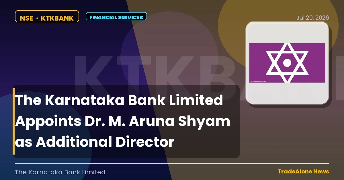 The Karnataka Bank Limited Ktkbank Appoints Additional Director