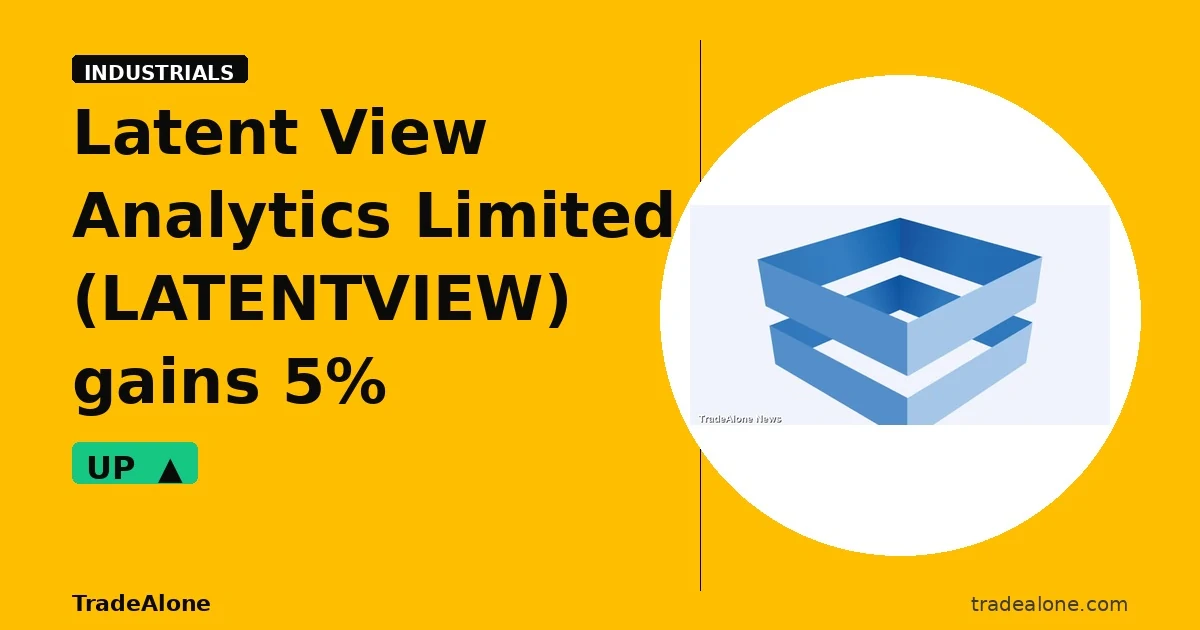 Latent View Analytics Limited LATENTVIEW gains 5% intraday