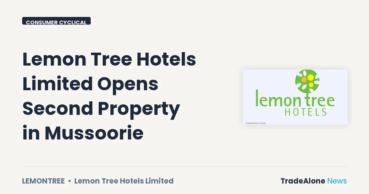 Lemon Tree Hotels Limited Lemontree Q2 FY27 Kempty Road