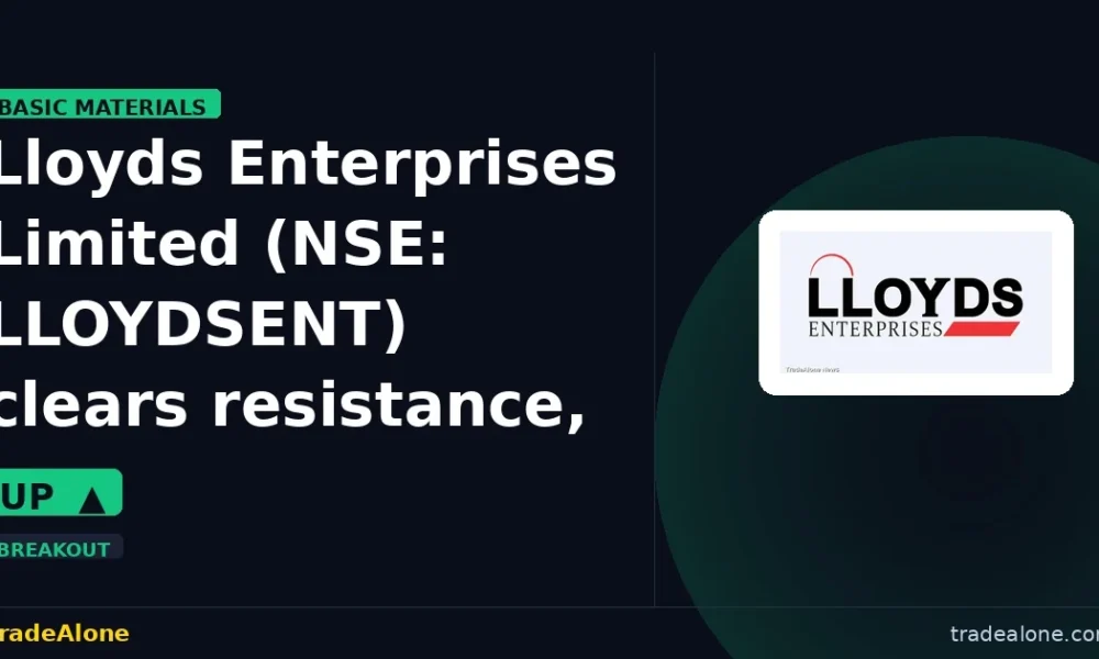 Lloyds Enterprises Limited NSE LLOYDSENT clears resistance