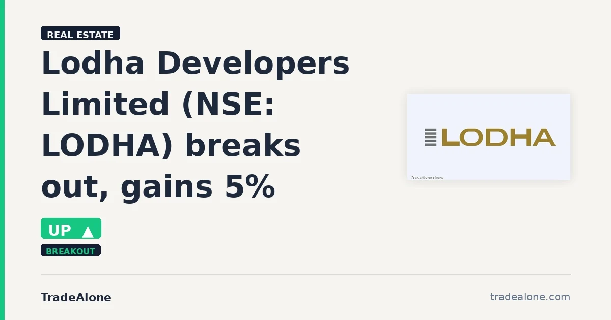 Lodha Developers Limited NSE: LODHA breaks out