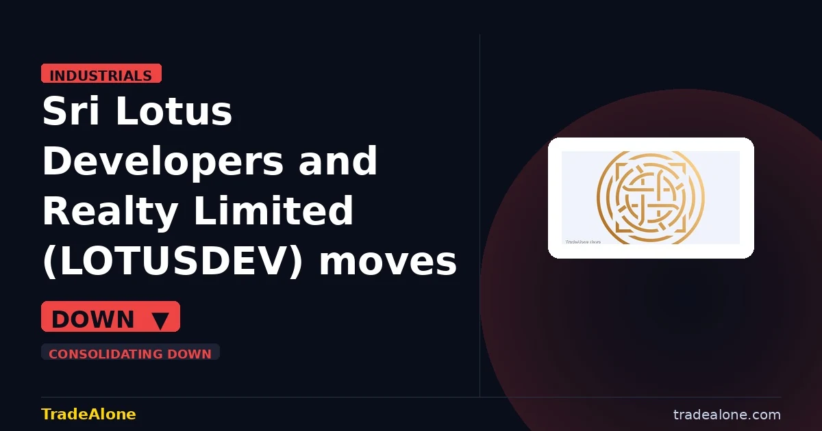 Sri Lotus Developers and Realty Limited LOTUSDEV trendline breakdown