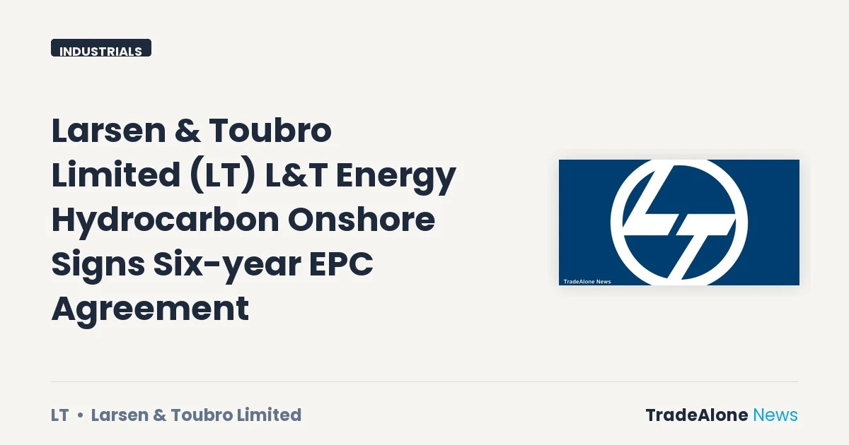 Larsen & Toubro Limited NSE LT Q3 FY26 Energy Hydrocarbon Agreement