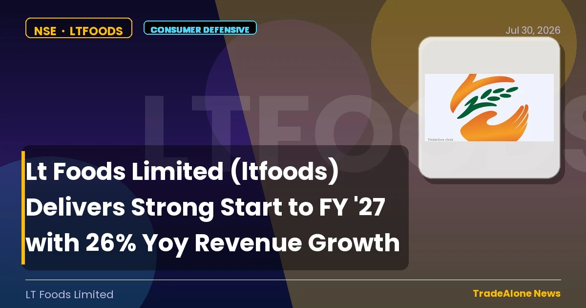 Lt Foods Limited Ltfoods Q1 FY27 Results