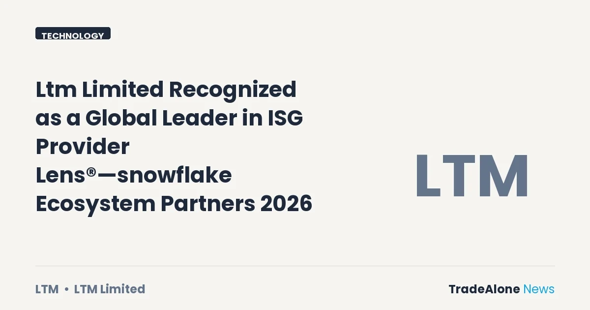 Ltm Limited NSE LTM Recognized Global Leader July 2026
