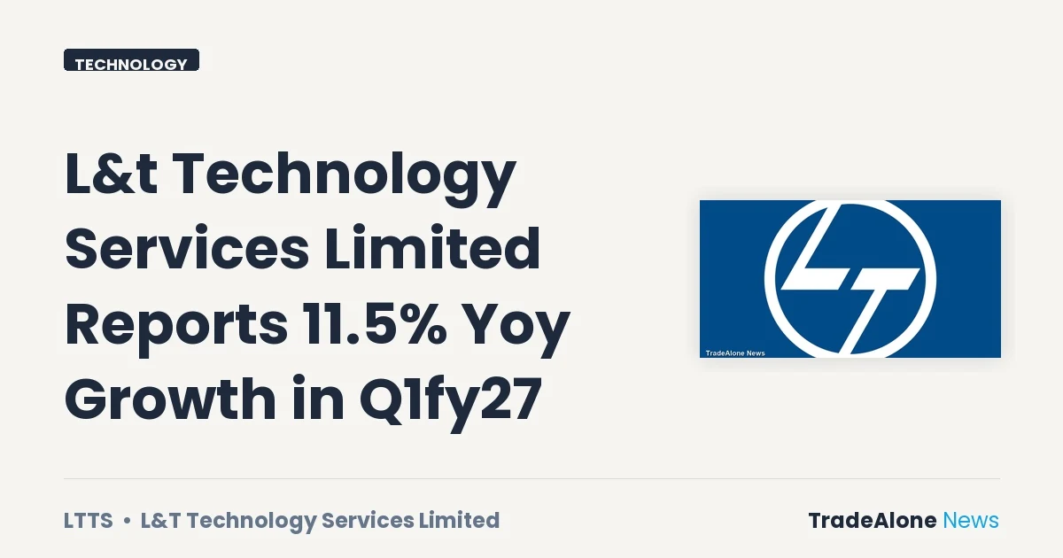 L&t Technology Services Limited NSE LTTS Q1fy27 Results
