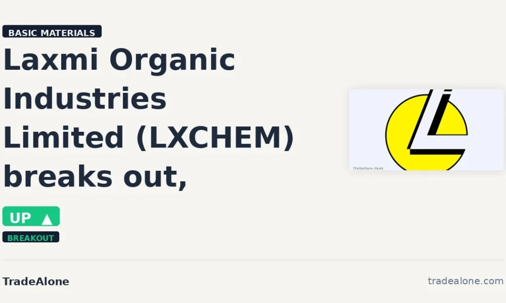Laxmi Organic Industries Limited LXCHEM breaks out