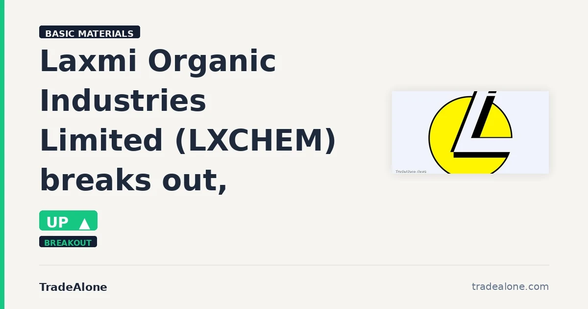 Laxmi Organic Industries Limited LXCHEM breaks out