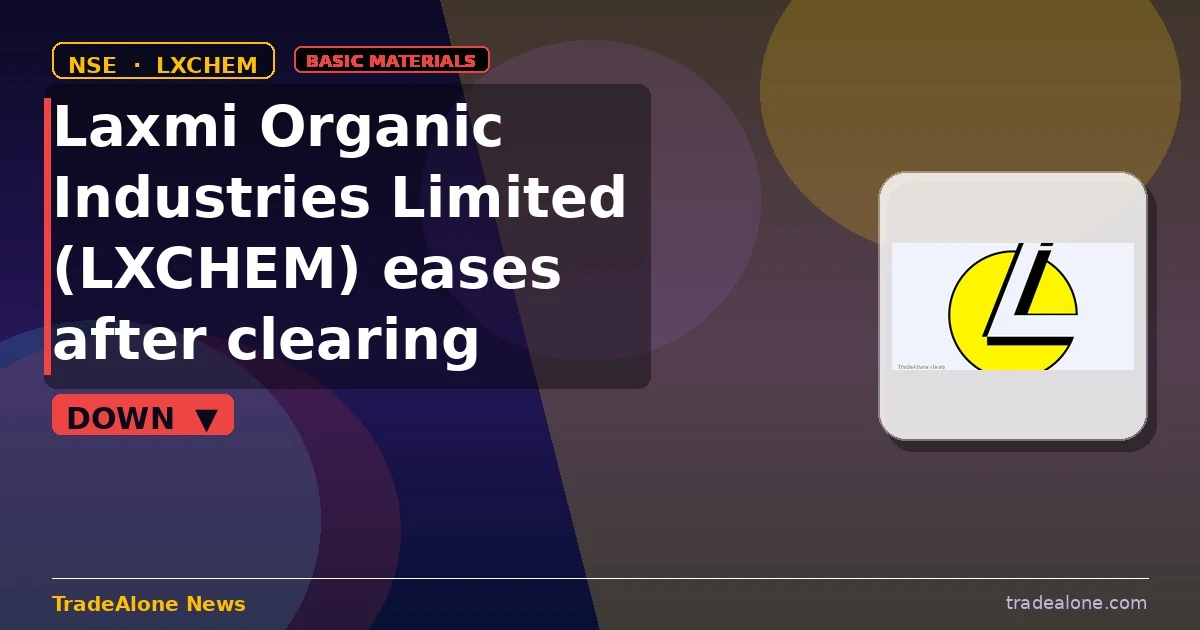 Laxmi Organic Industries Limited LXCHEM retraces post-breakout gains