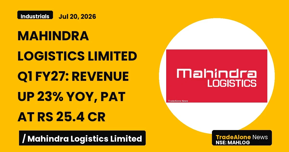 Mahindra Logistics Limited Mahlog Q1 FY27 Results