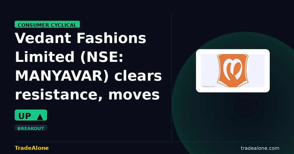Vedant Fashions Limited MANYAVAR clears resistance