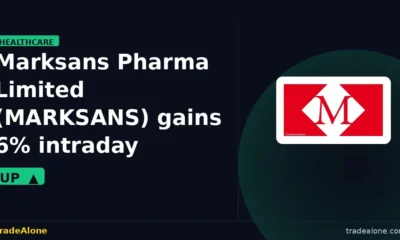 Marksans Pharma Limited MARKSANS gains 6% intraday despite breakdown