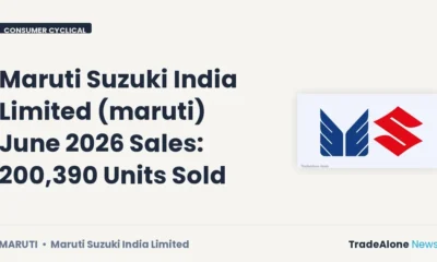 Maruti Suzuki India Limited Maruti June 2026 Sales