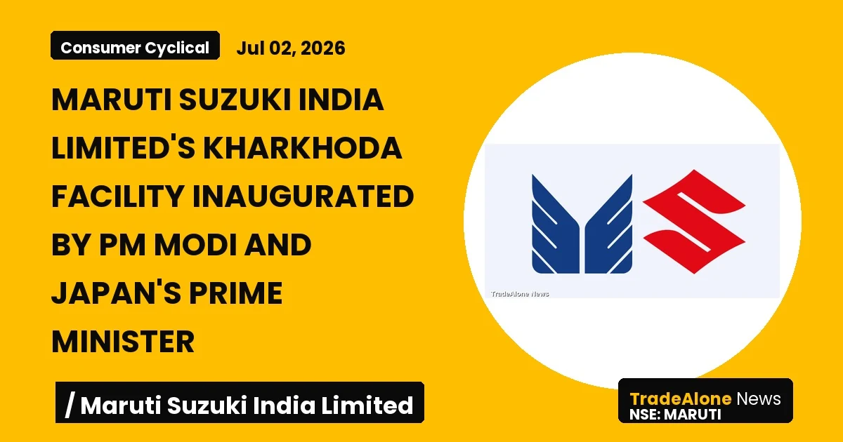 Maruti Suzuki Maruti Q3 FY26 Facility Inauguration