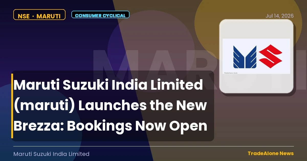 Maruti Suzuki India Limited Maruti New Brezza Launch