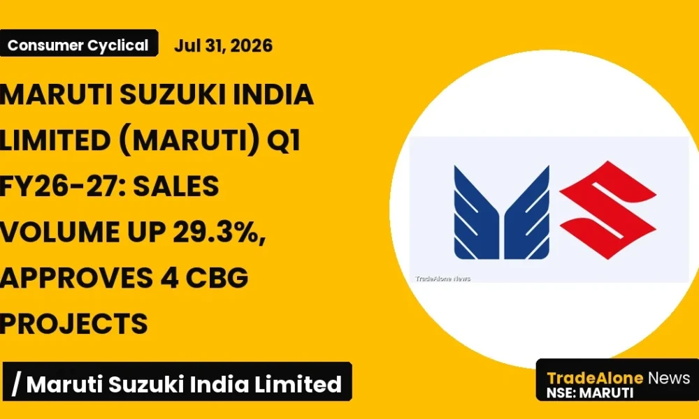 Maruti Suzuki India Limited Maruti Q1 Fy26-27 Results
