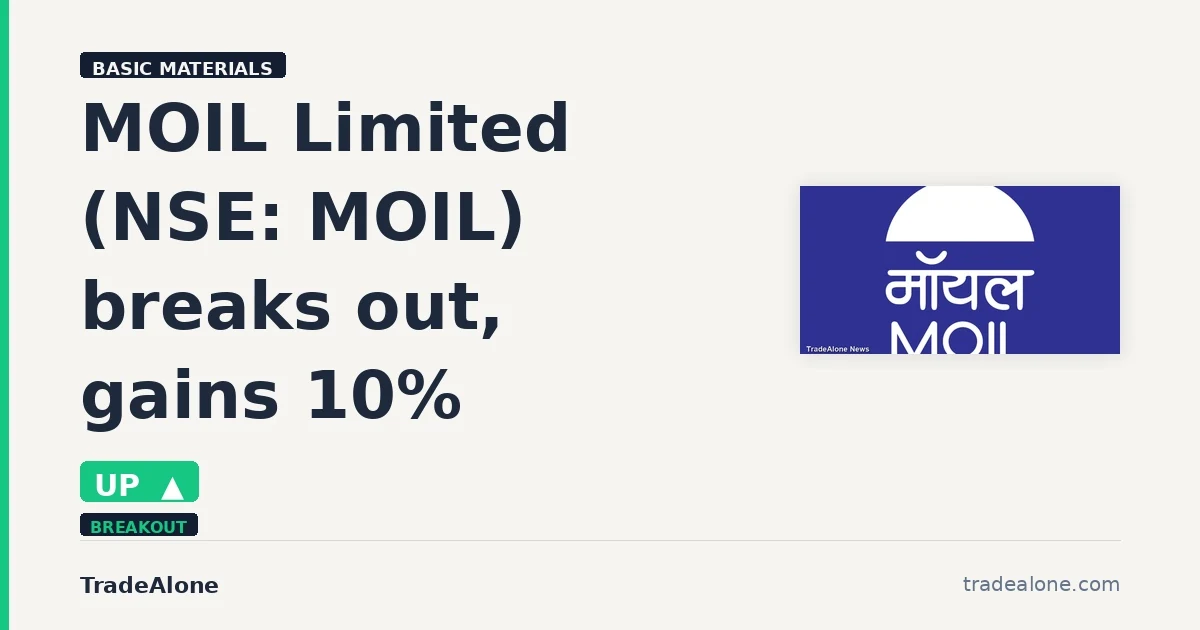 MOIL Limited NSE: MOIL breaks out