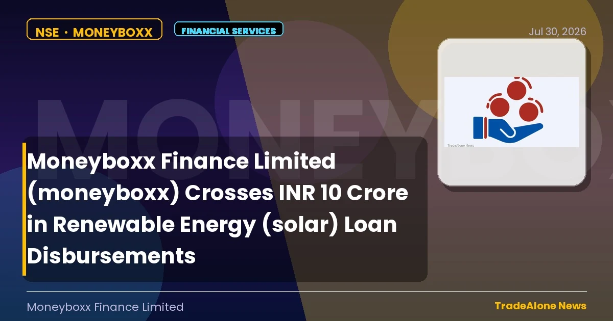 Moneyboxx Finance Limited Moneyboxx Renewable Energy Solar Loan Milestone July 2026