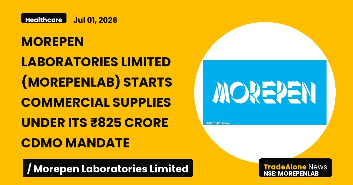 Morepen Laboratories Limited Morepenlab Q1fy26: ₹825 Crore CDMO Mandate