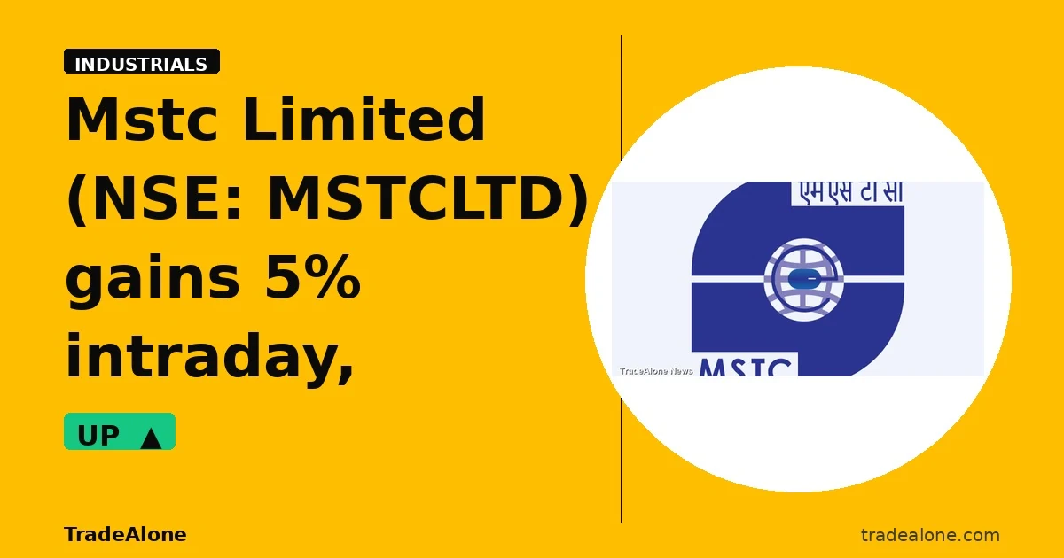 Mstc Limited MSTCLTD gains 5% intraday