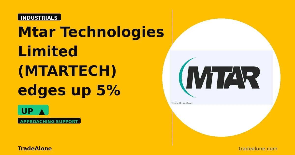 Mtar Technologies Limited MTARTECH edges up 5% intraday