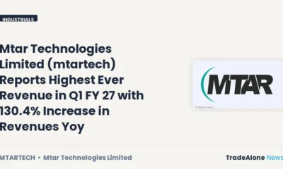 Mtar Technologies Limited Mtartech Q1 FY27 Revenue