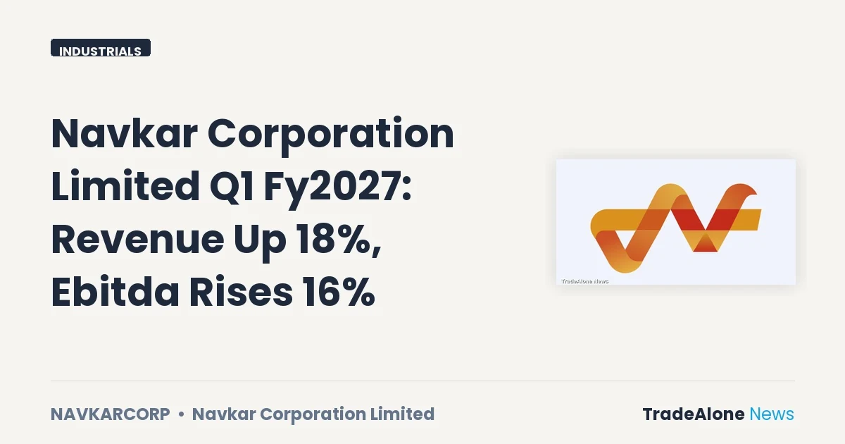 Navkar Corporation Limited Navkarcorp Q1 Fy2027 Results