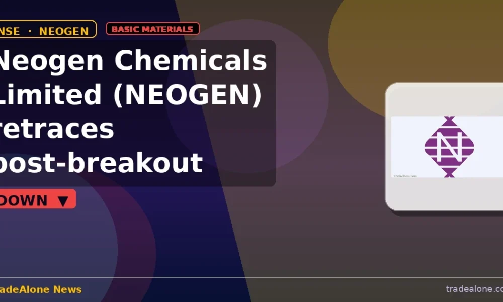 Neogen Chemicals Limited NEOGEN pulls back from breakout highs