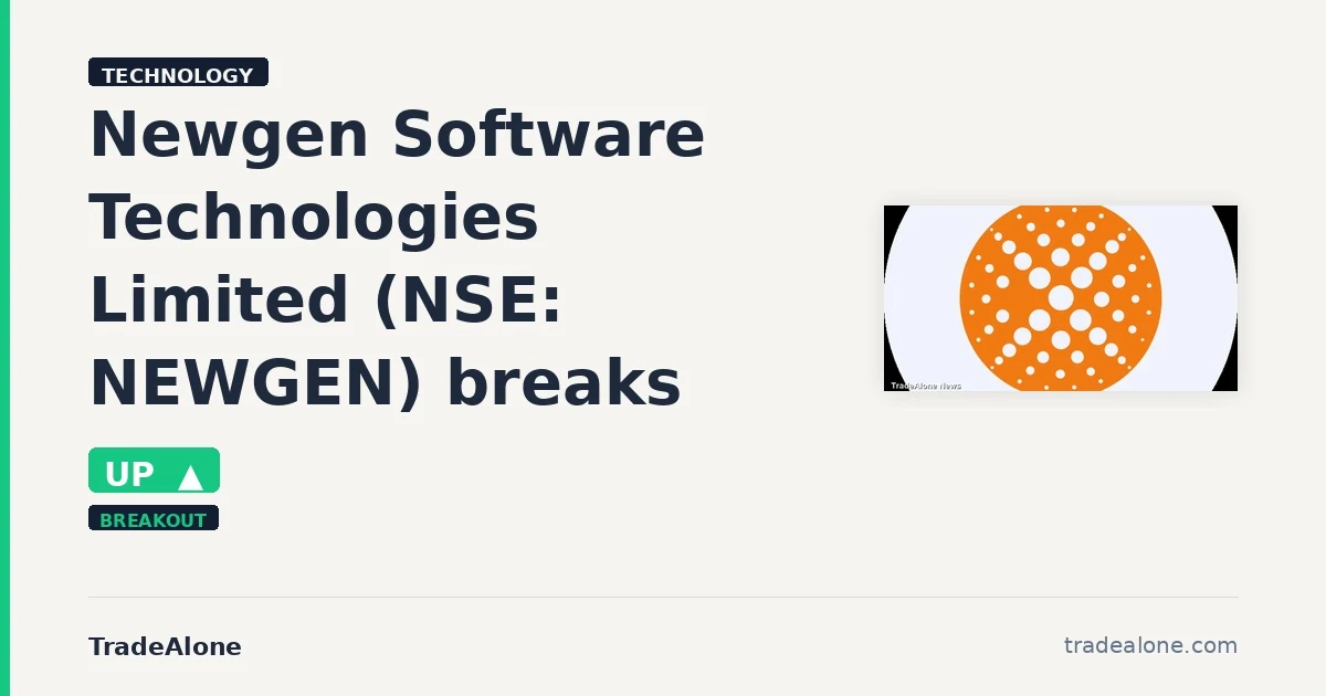 Newgen Software Technologies Limited NSE NEWGEN breakout