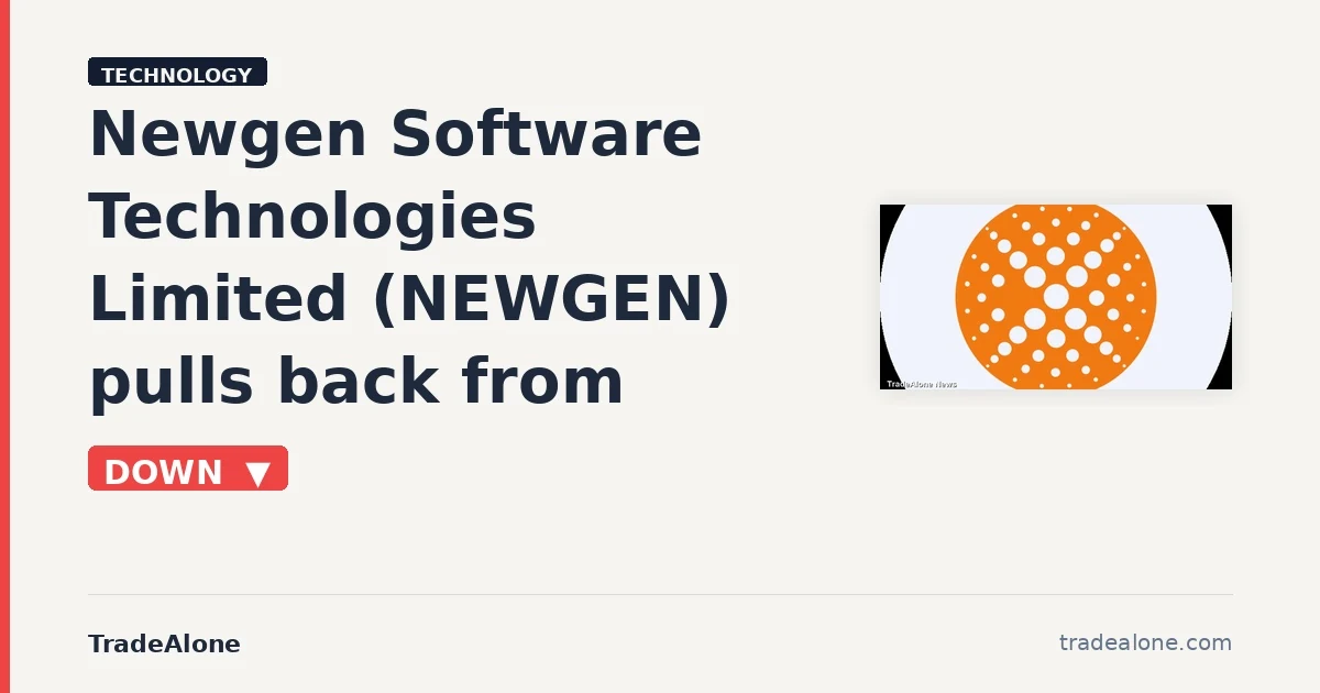 Newgen Software Technologies Limited NEWGEN pulls back from breakout highs